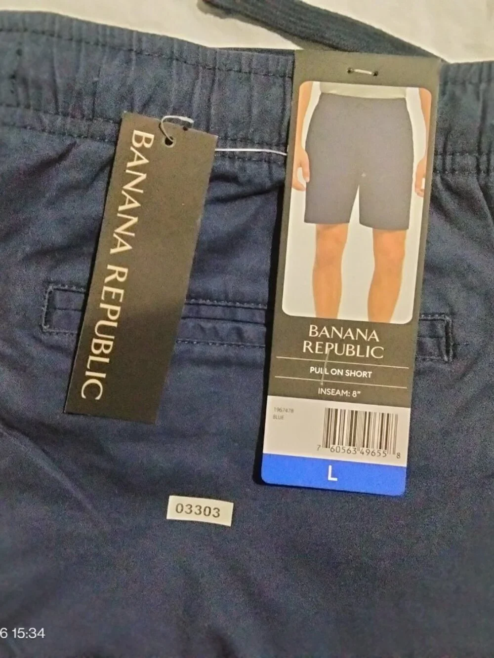 Banana Republic Pull On Short Men Large Blue 8